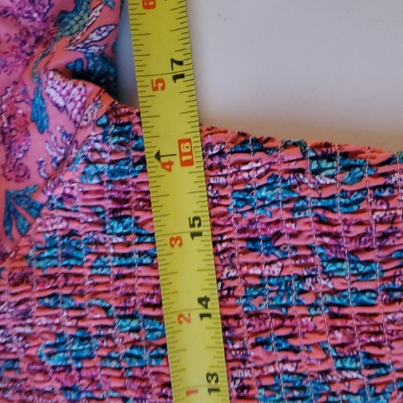 Simply Southern Pink Sea Creatures Square Neck Off Shoulder Top Size Medium - Picture 9 of 10